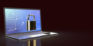 Laptop with lock