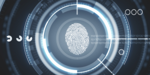 Fingerprint identity security concept