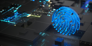 Identity Security blue fingerprint