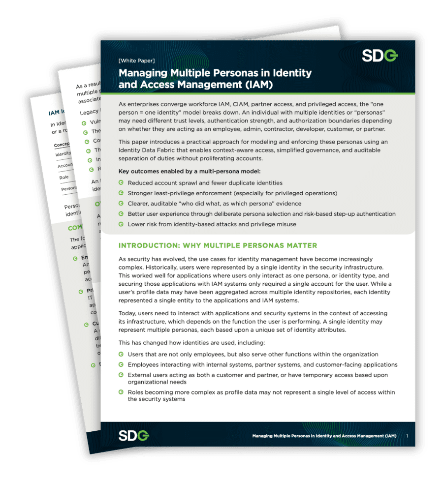 Multiple Personas in IAM WP