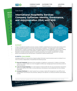 SDG Hospitality Case Study