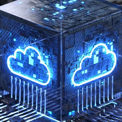 Cloud computing and network security concept, 3d rendering,conce