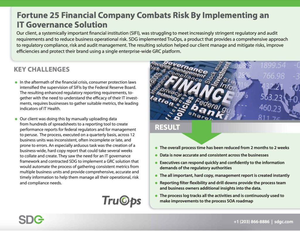 SIFI IT Governance And Health Metrics Case Study Image