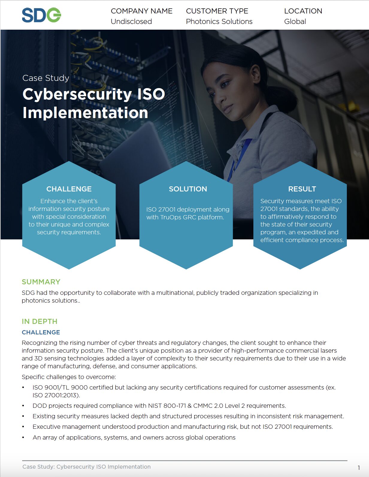 SDG Case Study - Cybersecurity ISO Implementation (Thumbnail)