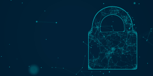 cyber lock background image blue