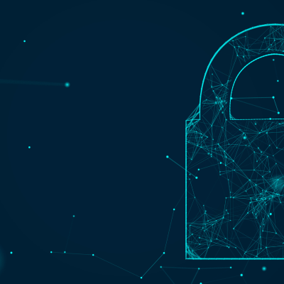 cyber lock background image blue