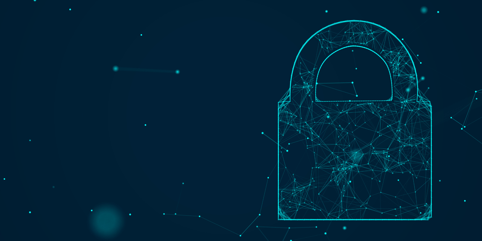 cyber lock background image blue