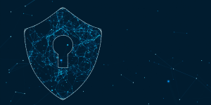 security lock blue tech background