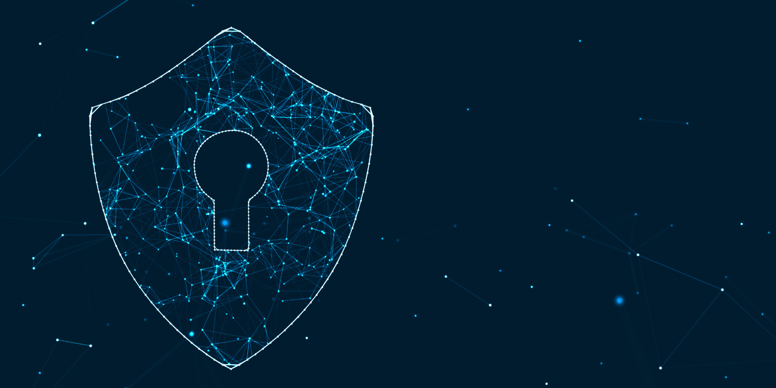 security lock blue tech background
